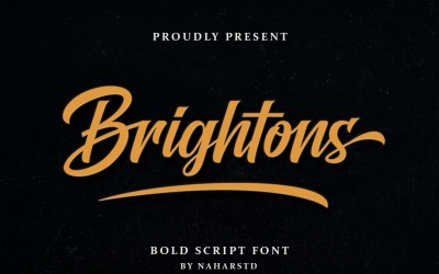 Brightons - жирний скорописний шрифт