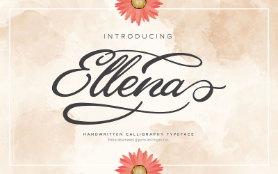 Ellena | Handgeschreven kalligrafie lettertype
