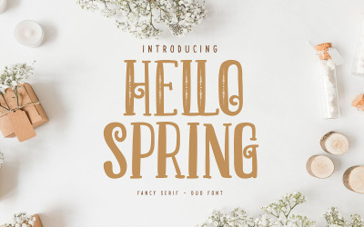 Hej vår | Fancy Serif Duo Font
