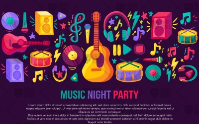 Musical Party Banner - Corporate Identity Template