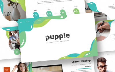 Pupple Sjablonen PowerPoint presentatie