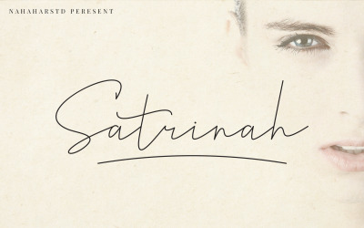 Satrinah - Signatur typsnitt