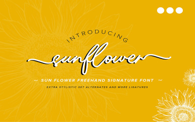 Sunflower | Freehand Signature Font