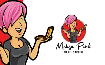 Sjabloon met logo voor make-up artiest