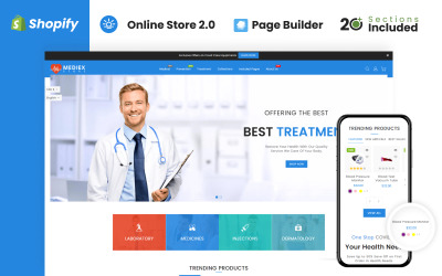 Mediex Health &amp;amp; Medicine Store Shopify téma