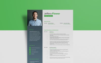 Analista Web Gratuito - Modelo de Currículo Jeffery Flower