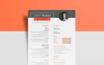 Free SEO - John Nolan Resume Template
