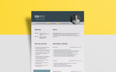 Freier politischer Berater - Eden Pierce Resume Template