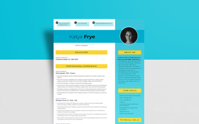 Gratis inredningsarkitekt - Katya Frye CV-mall