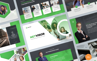 Virtuele assistent en secretaris presentatiesjabloon Google Presentaties