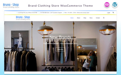 Bruno-Shop - Negozio di abbigliamento multifunzionale a tema WooCommerce