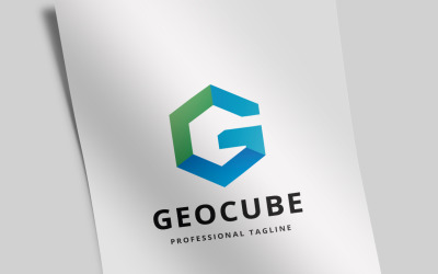Kubische G-Buchstaben-Logo-Vorlage