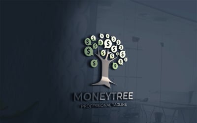 Logo šablony peníze strom