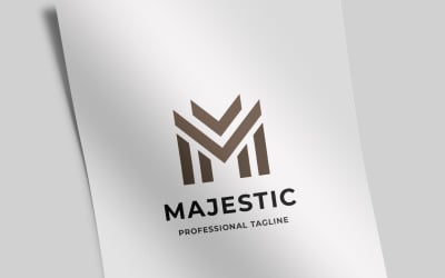Majestätische Buchstabe M Logo-Vorlage