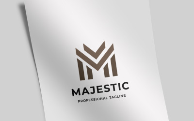 Majestátní písmeno M Logo šablona