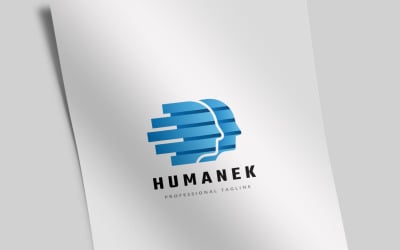 Modèle de logo de données virtuelles humaines