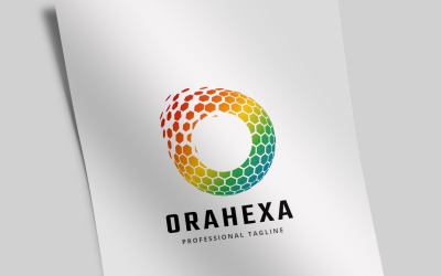 Modèle de logo Orahexa lettre O