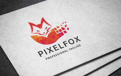 Modelo de logotipo da Pixel Fox