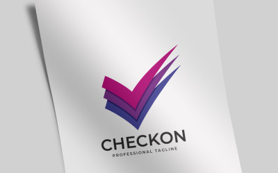 Шаблон логотипа Checkon