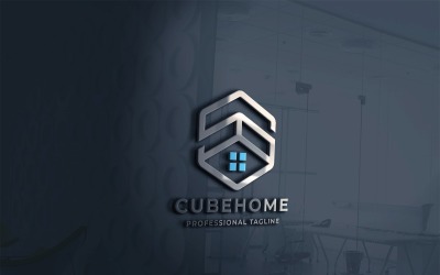 Шаблон логотипу Cube Home Літера S