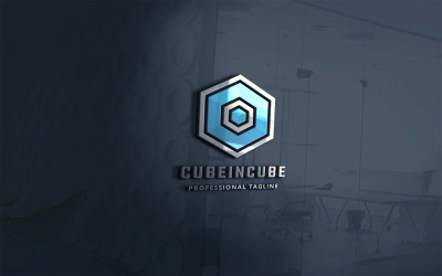 Cube dans le modèle de logo de cube