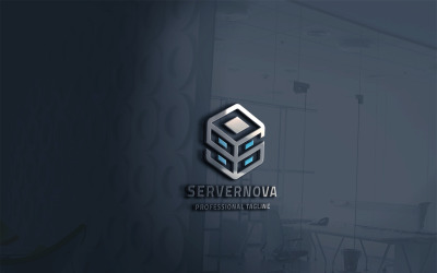 Plantilla de logotipo de innovación de servidor