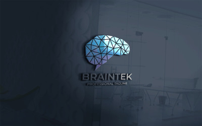 Шаблон логотипа Braintek
