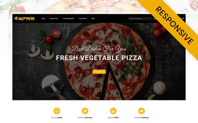 PizzaMart - Modello reattivo OpenCart del negozio di pizzerie online