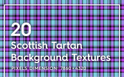 20 Seamless Scottish Tartan Textures Background