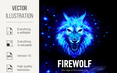 Fire Woolf - imagem vetorial