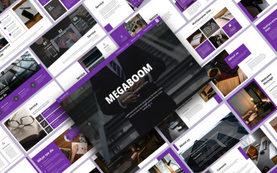 Megaboom - шаблон бизнес-презентации PowerPoint