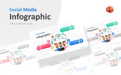 Modèle PowerPoint de présentation infographique du personnage de l&amp;#39;équipe commerciale
