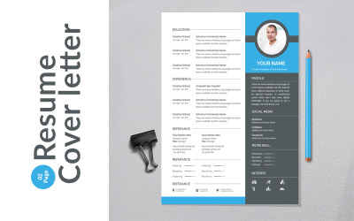 Plantilla de curriculum vitae moderno