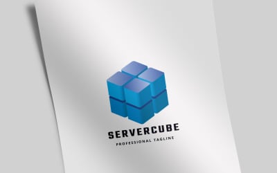 Server Cube Logo Template
