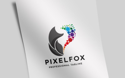 Pixel Fox Logo sjabloon