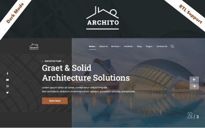 Archito - Сучасна архітектура та дизайн інтер’єру Адаптивний шаблон веб-сайту Bootstrap