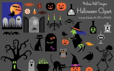Halloween Clipart Vector - Illustration