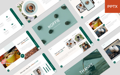 Koffie - Шаблон PowerPoint для презентації кави