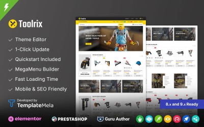 Toolrix - Tema da PrestaShop da Loja de Ferramentas