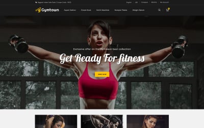 Reszponzív Gymtown - Fitness Store PrestaShop Theme PrestaShop sablon 114298