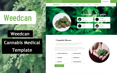 Weedcan - modelo de site HTML 5 da Cannabis Medical