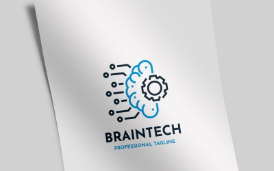 Modelo de logotipo Brain Tech v.2