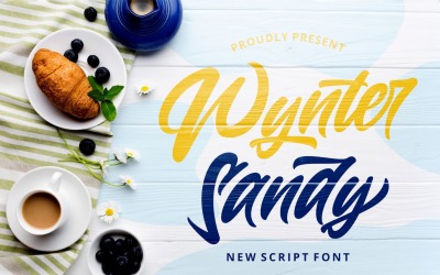 Wynter Sandy - Carattere corsivo in grassetto