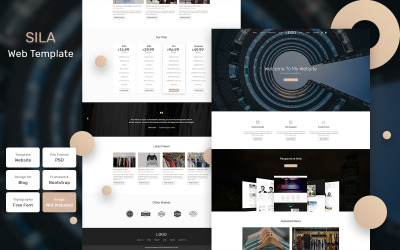 Bootstrap Sila - Blog Material PSD Template PSD sablon 114545