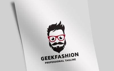 Geek Fashion Logo Template