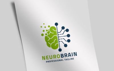 Modello di logo del cervello neuro