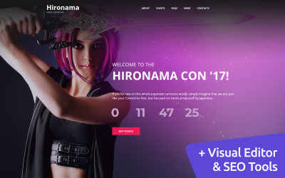 Responsywny szablon Moto CMS 3 Hironama - Anime #114546