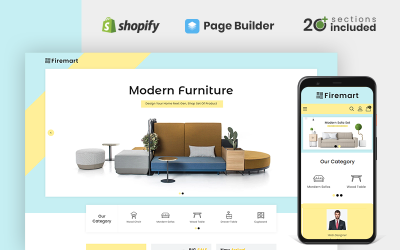 Reszponzív Firemart Furniture Store Shopify Theme Shopify sablon 114543