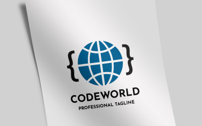 Code World Logo Template