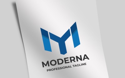 Modèle de logo Moderna lettre M